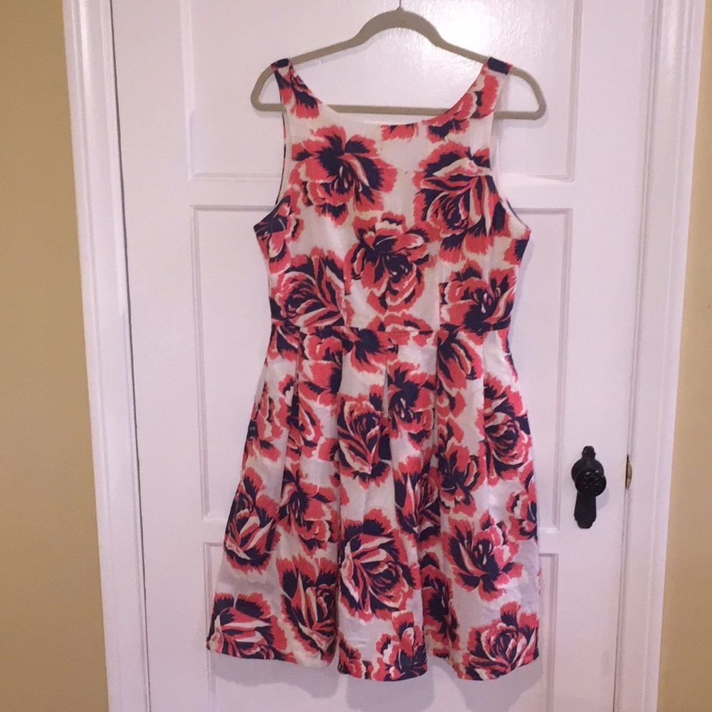 Anthropologie Porridge Floral appliqué Dress Sz 12